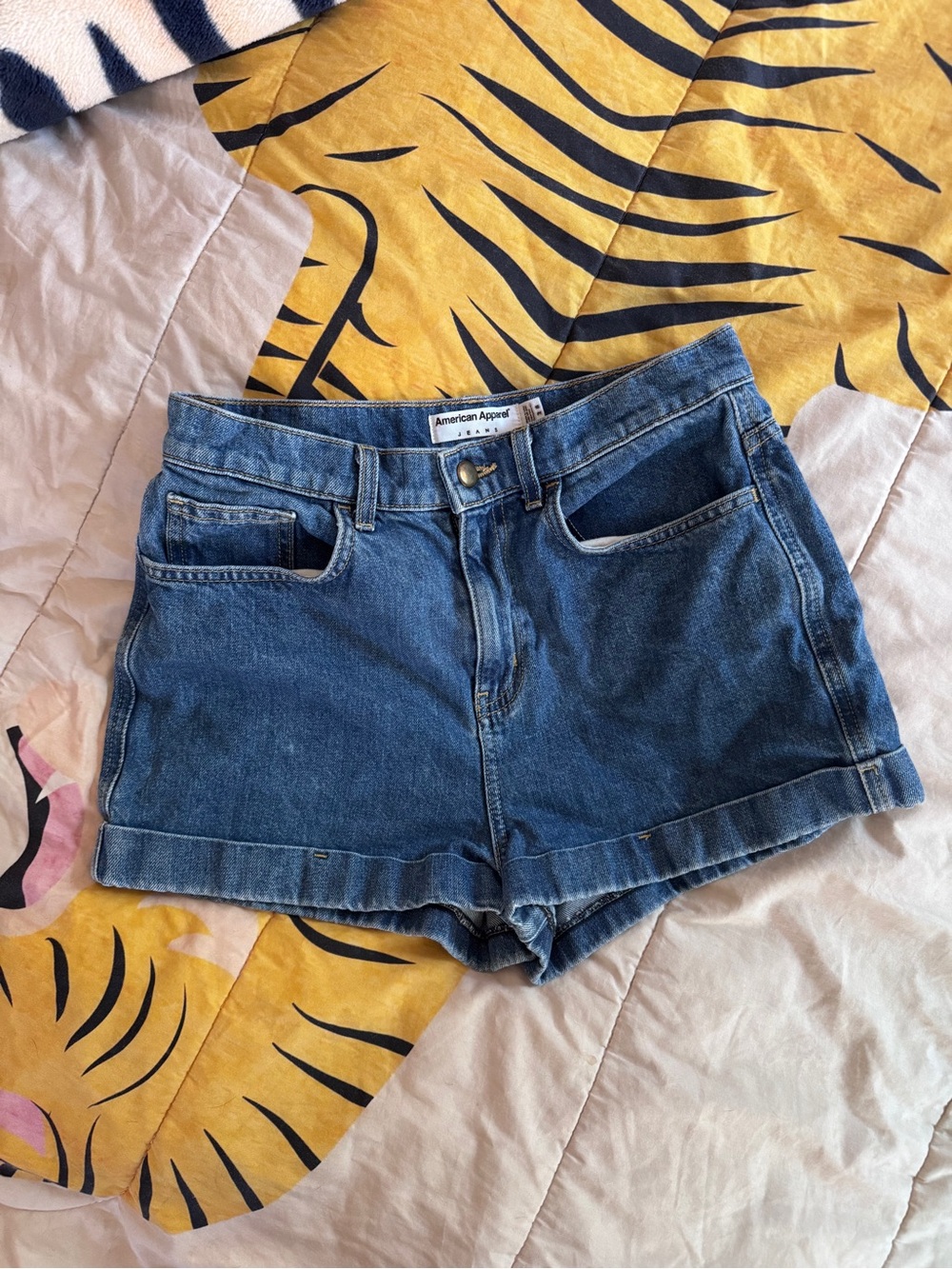 American Apparel High-Rise Denim Shorts